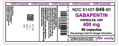 51407 049 90lb   Gabapentin 400 mg Capsules   Rev Nov 2020 Pmg Nov 2020   12 17 2020